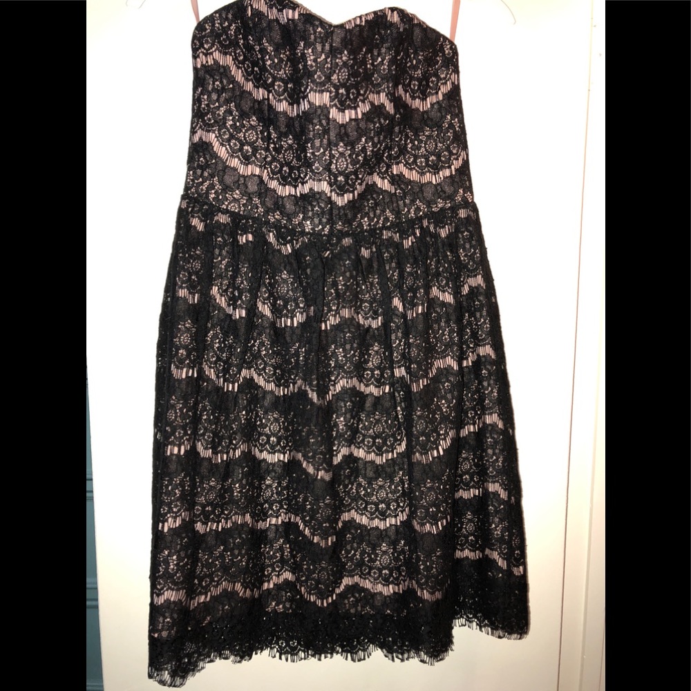 Black and nude lace dress
